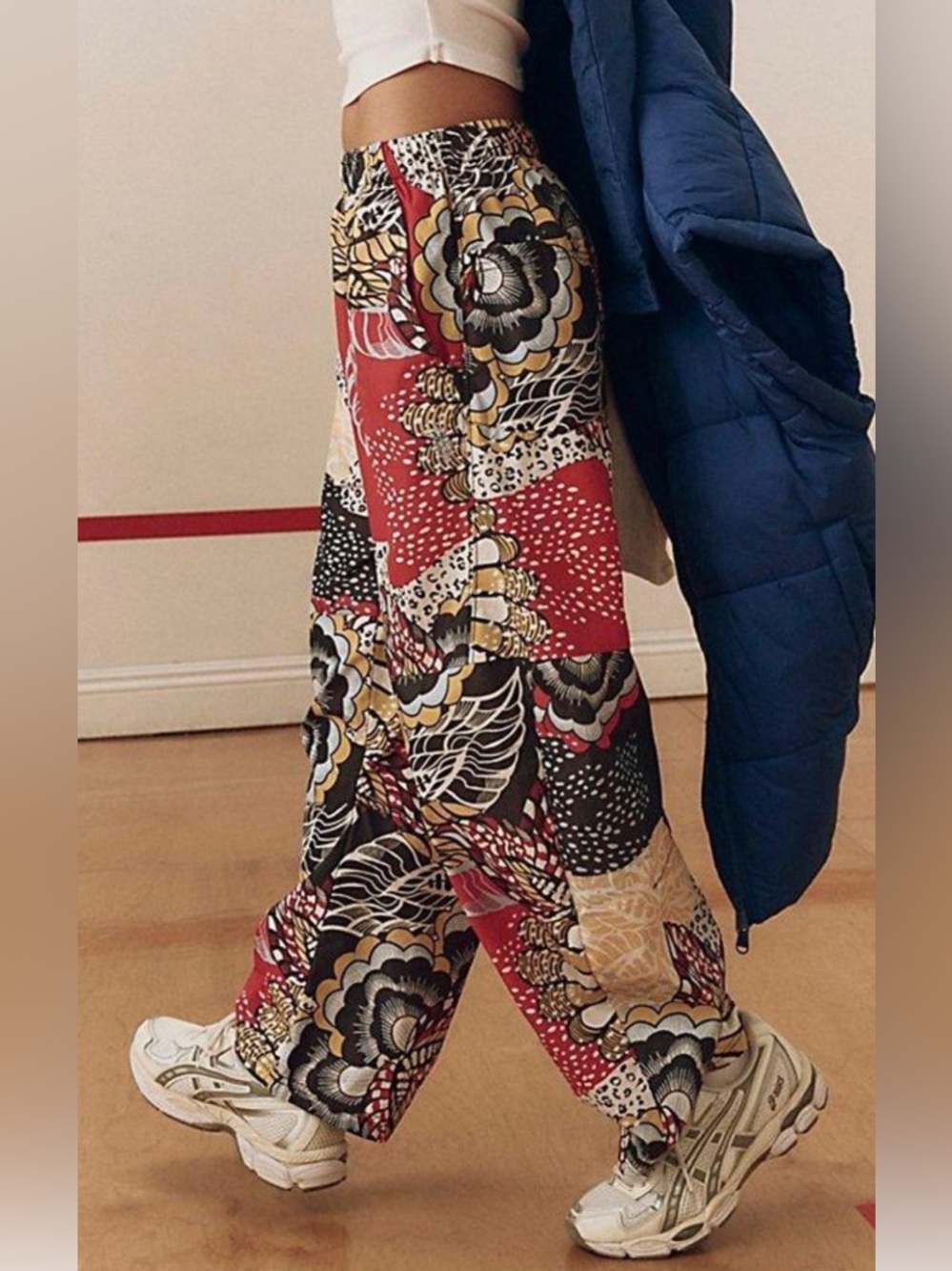 FP Movement Game Day Printed Pants Wildflower Retro Combo Size L
